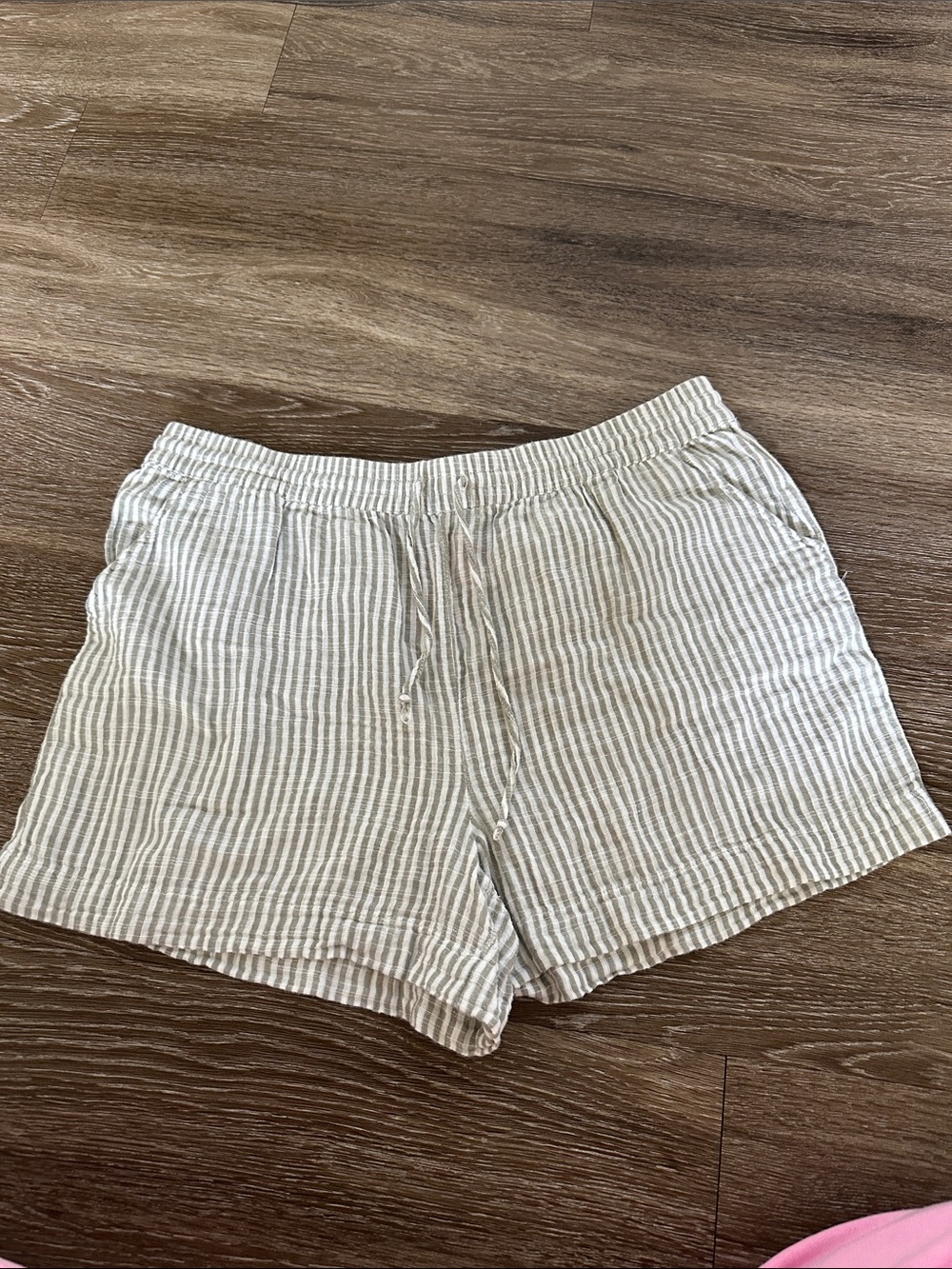 Striped Green Women's Shorts